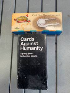lot 35 image: Cards Against Humanity & Golf Ball Monogrammer