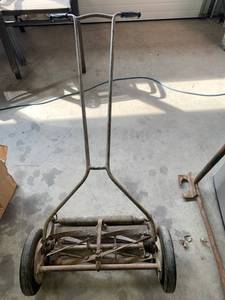 lot 62 image: Antique Eco Friendly Rotary Push Lawn Mower