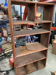 lot 65 image: Vintage Solid Pine TV Entertainment System