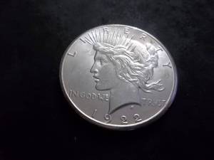 1922 S  Silver Peace Dollar