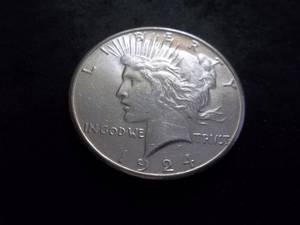 1924 S Peace Silver Dollar