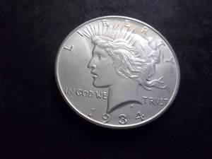 1934 D Silver Peace Dollar