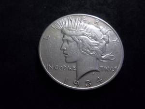 1934 S Silver Peace Dollar