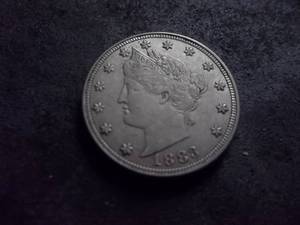1883 V-Nickel With No Cents