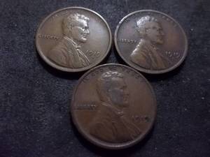 1919, 1919 D, 1919 S Lincoln Cents
