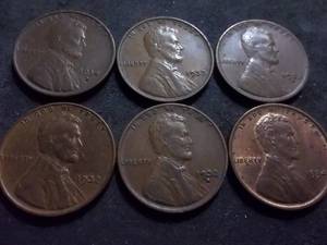 1932, 1933 P,D,S Lincoln Cents