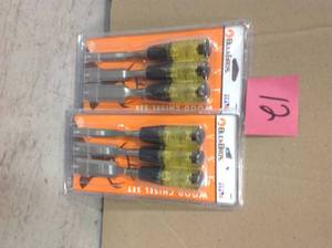 lot 12 image: Lot of 2 Buck Bros. Professional Wood Chisel Set (3-Piece) not used