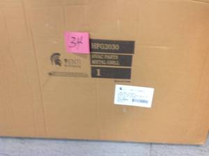 lot 34 image: Venti Air 20 in. x 30 in. Steel Return Air Filter Grille White to Cover Rectangular Duct Opening of 20 in. W x 30 in. H not used