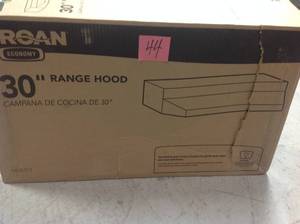 lot 44 image: Broan 40000 Series 30 in. Under Cabinet Range Hood with Light in Black not used