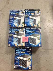 lot 52 image: Lot of 5 ARCTIC AIR Ultra 76 CFM Compact Portable Evaporative Air Cooler for 45 sq.ft. not used