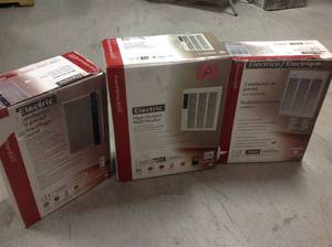 lot 62 image: lot of 3 Fahrenheat Smart Series 19 in. x 15-34 in. 4000-Watt High Output Wall Heater  customer return open box