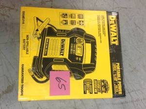 lot 65 image: DEWALT 1400 Peak Amp Jump Starter with Digital Compressor in good condition