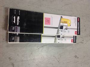 lot 71 image: FastTrack Garage 31.5 in. W x 9.5 in. D Large Metal Shelf lot of two not used