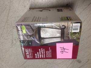 lot 94 image: Aged Bronze Patina Outdoor LED Wall Lantern Sconce by Home Decorators Collection