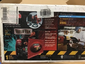 lot 109 image: Lincoln Electric 88 Amp Weld Pack HD Flux-Core Wire Feed Welder for Welding up to 18 in. Mild Steel, 115 -Volt not used
