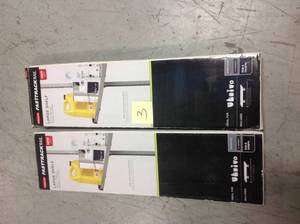 lot 3 image: Set of 2 Rubbermaid FastTrack Garage GrayBlack Steel Multipurpose Shelf not used