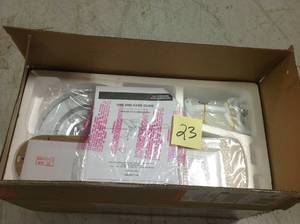 lot 23 image: Hugger 52 in. LED Indoor White Ceiling Fan with Light Kit in good condition