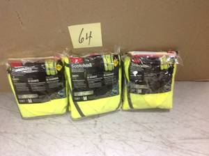 lot 64 image: Lot of 3 3M 94617-80030-PS YEL Hi-Viz Safety Vest not used