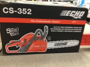 lot 101 image: Echo 16 in. 34 cc Gas 2-Stroke Cycle Chainsaw model CS-352 not used