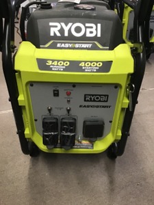 lot 103 image: Ryobi 4000-Watt Gasoline Powered Digital Inverter Generator in very good condition