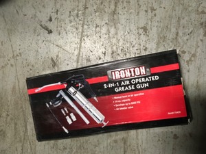 lot 117 image: Ironton 2-in-1 ManualPneumatic Grease Gun not used
