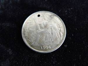 Fench Indo China 1914 20 Cents