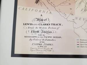 lot 147 image: Louise & Clark Map  Mississippi to the Pacific Ocean