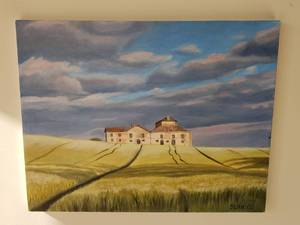 lot 95 image: Original Oil Landscape   Estate in the Country