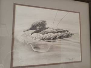 lot 99 image: Jack Storholm Signed Print of a Duck In its Own Reflection