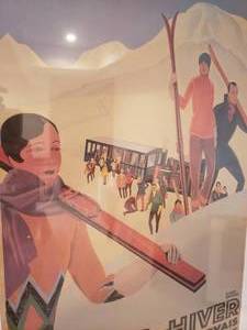 lot 69 image: French Ski Travel Poster Sports dHiver
