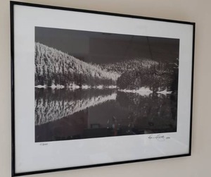 lot 61 image: Black and White Digital Landscape Framed Photograph