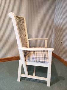 lot 56 image: Vintage Wicker White Armchair