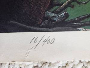 lot 144 image: Richard Hess Signed and Numbered Animal Poster