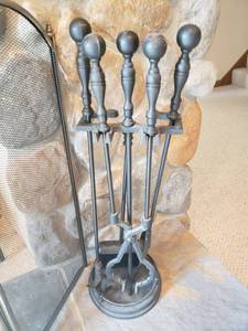 lot 136 image: Fire Place Screen and Tool Set