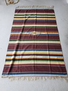 lot 130 image: Mexican Serape Blankets, Lot of 2