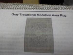 5 ft 3  x 7 ft Gray Traditional Me...