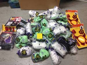 lot 3 image: Box full Halloween decoration items includes Spider Webs and more customer return in good condition