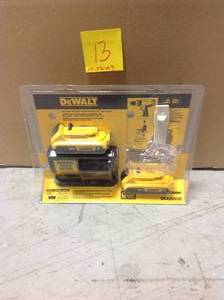 lot 13 image: DEWALT 18-Volt to 20-Volt MAX Lithium-Ion Battery - includes 2 batteries and a charger &nbspin good condition