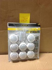 lot 25 image: Defiant LED 30 Lumen Puck Lights with Remote Control (8-Pack) in good condition