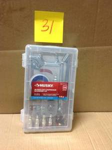 lot 31 image: Husky 20-Piece Air Compressor Accessory Kit in good condition