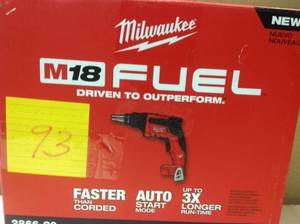lot 93 image: M18 FUEL 18-Volt Lithium-Ion Brushless Cordless Drywall Screw Gun Tool Only no Battery and charger