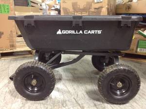 lot 202 image: GORILLA CARTS Poly Yard Dump Cart in good conditions