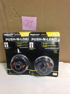 Lot of 2 -Tuff Universal Push-N-Load 2 Line Trimmer Head #17091 not used