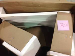 Swan Contour 37 in. W x 22 in. D Solid Surface Vanity Top with Sink in Ice not used
