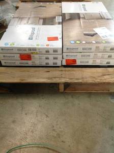 lot 26 image: PALLET WITH 6 CASES OF LIFEPROOF Breezy Stone 16 in. W x 32 in. L Luxury Vinyl Plank Flooring (24.89 sq. ft.  case) (NOT USED)