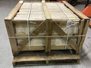 lot 1 image: PALLET OF 150 CASES OF Tuscany Classic 18 in. x 18 in. Honed Travertine Floor and Wall Tile (150 Pieces  337.5 sq. ft.  pallet)