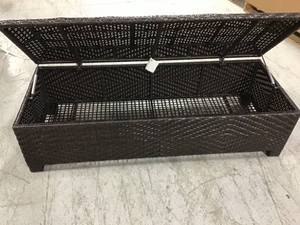 lot 20 image: PALLET WITH NOBLE HOUSE Wing 18 in. Multi-Brown Wicker Outdoor Bench