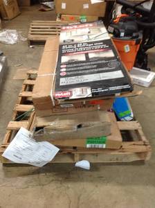 lot 37 image: MIXED PALLET OF ASSORTED STORAGE SHELVING & TV WALLMOUNT, OVERSTOCK AND CUSTOMER RETURNS