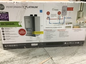 Rheem Performance Platinum 11 GPM Liquid Propane High Efficiency Indoor Recirculating Tankless Water Heater original costumer returns