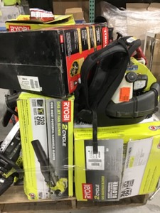 PALLED OF MIXED OUTDOOR ASSORTED TOOLS ORIGINAL COSTUMER RETURNS
